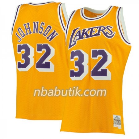 NBA Mænd Trøje Los Angeles Lakers Magic Johnson 32 Hardwood Classics Grå Swingman NBA Mænd Trøje Los Angeles Lakers Magic Johnson 32 Hardwood Classics Grå Swingman
